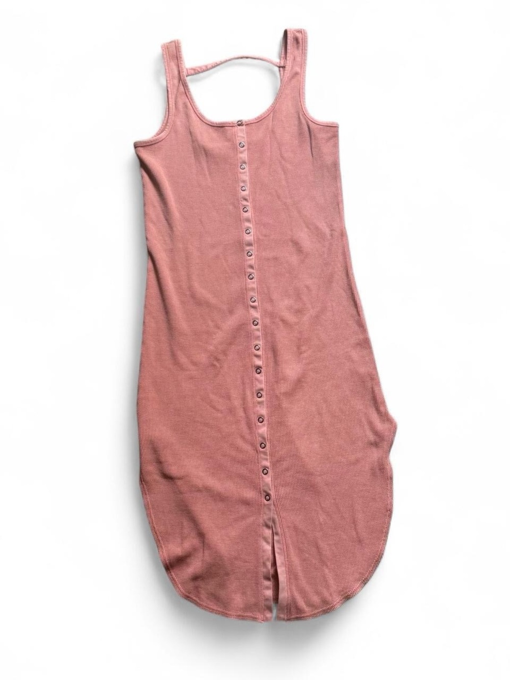 Daily Practice by Anthropologie Waffle Knit Snap Front Midi Dress